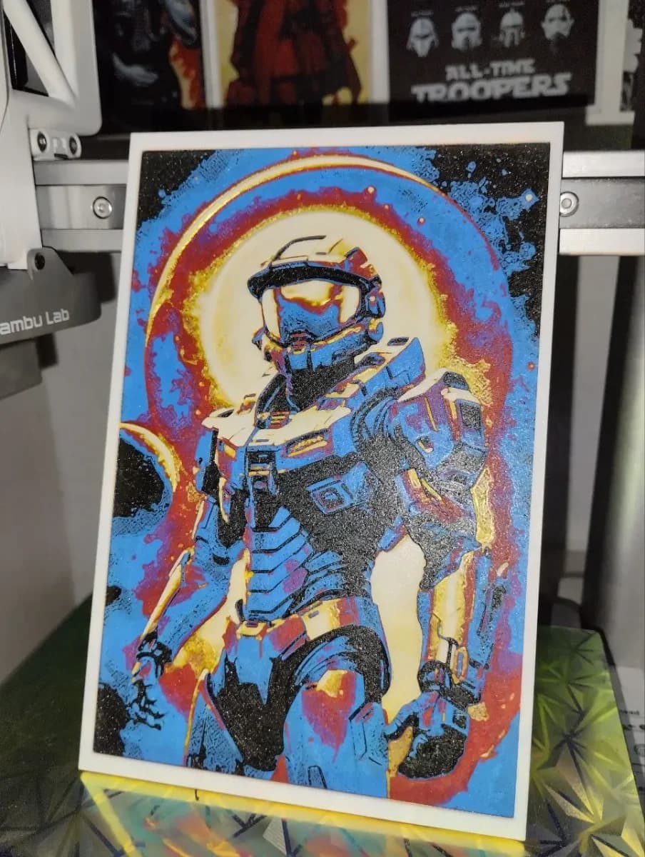 HALO MASTER CHIEF by FYTY112 HueForge model: HALO MASTER CHIEF by FYTY112