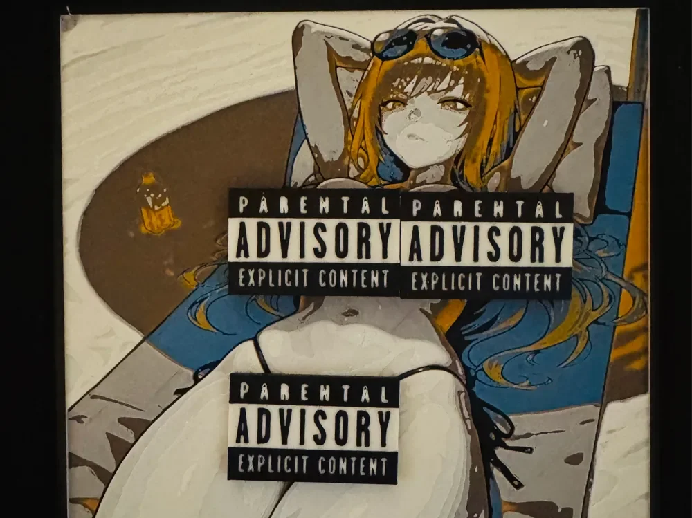 (NFSW) Quiet at the beach by World of Glt 3d HueForge model: (NFSW) Quiet at the beach by World of Glt 3d