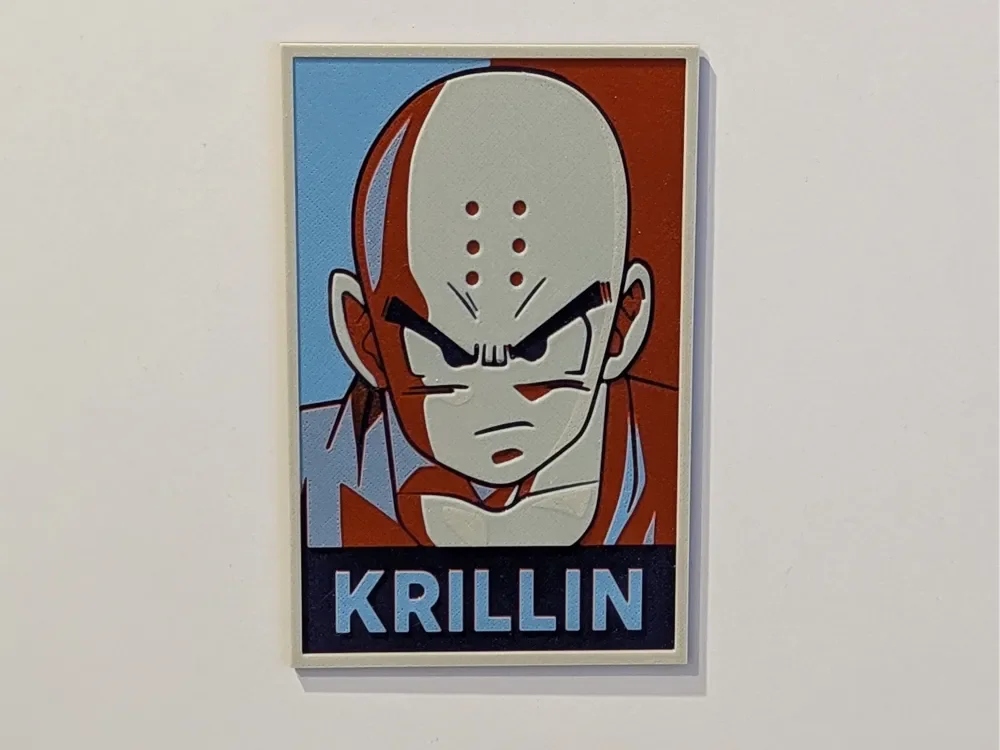 Crilin Pop Art Hueforge by suaimondi HueForge model: Crilin Pop Art Hueforge by suaimondi