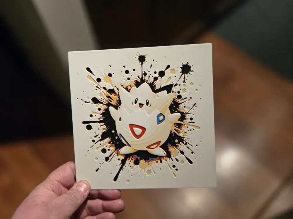 Graffiti Togepi Hueforge by 3Ree Printing HueForge model: Graffiti Togepi Hueforge by 3Ree Printing