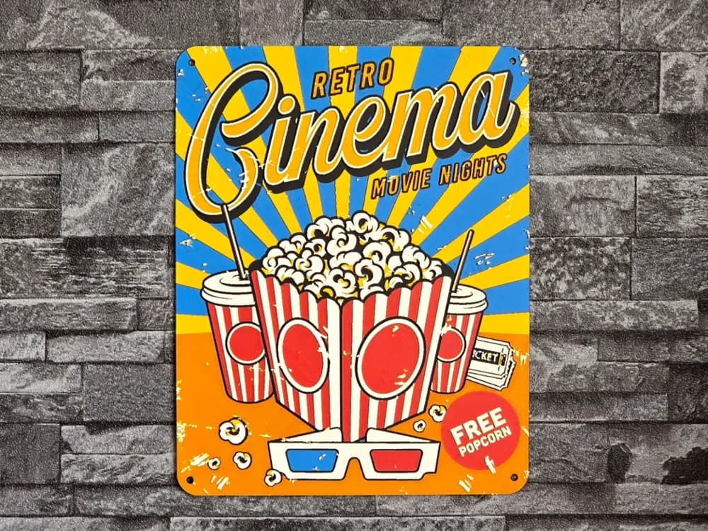 Hueforge Cinema Vintage Pop Corn Free by StefBull85 HueForge model: Hueforge Cinema Vintage Pop Corn Free by StefBull85