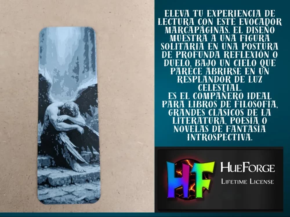 Bookmark "The Mystic Thinker" by FYTY112 HueForge model: Bookmark "The Mystic Thinker" by FYTY112