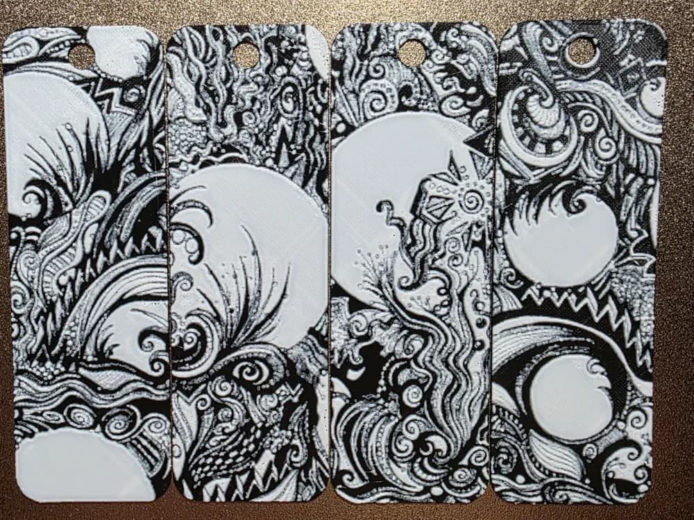 Dreamscape Bookmark Set of 4 (2 colors) by AirMechDesigns HueForge model: Dreamscape Bookmark Set of 4 (2 colors) by AirMechDesigns