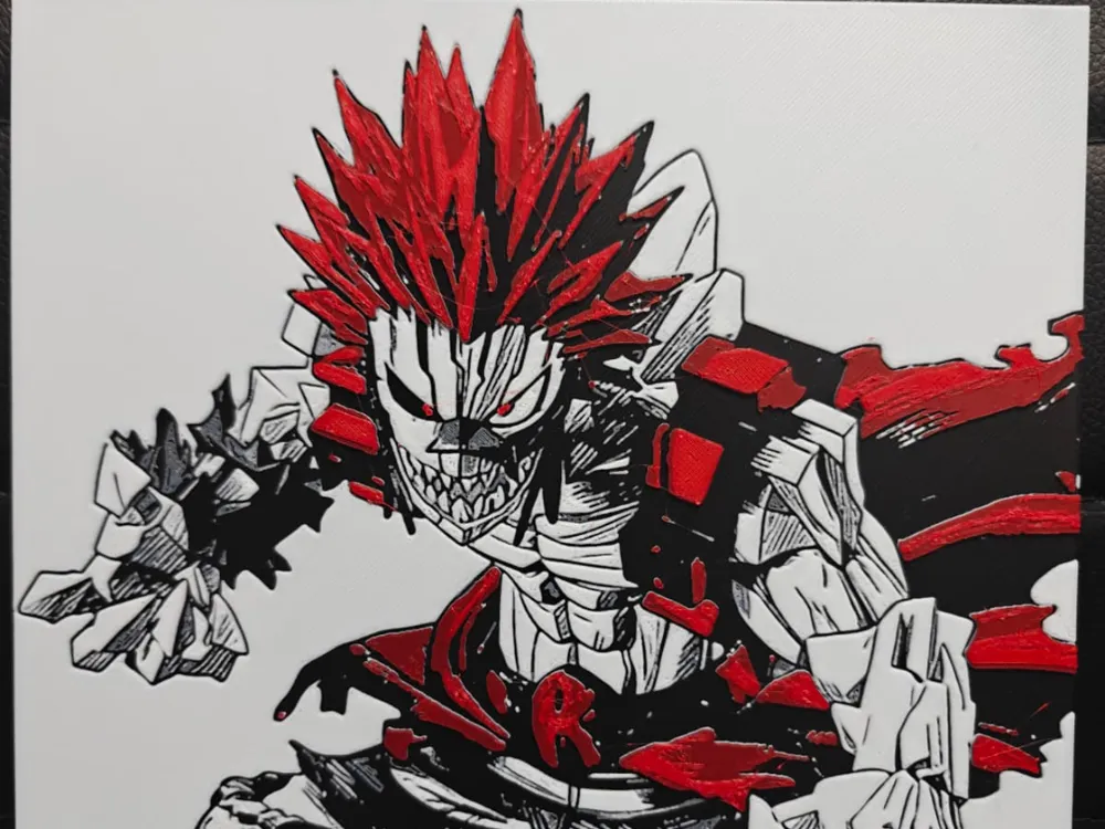 HueForge model: Eijiro Kirishima Red Riot MHA NO AMS REQUIRED by TheHueforgeLady