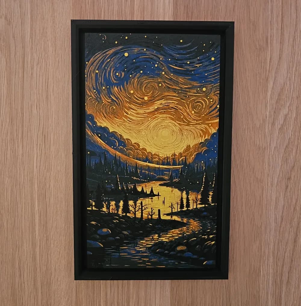 Peaceful Sunset by C3D HueForge model: Peaceful Sunset by C3D