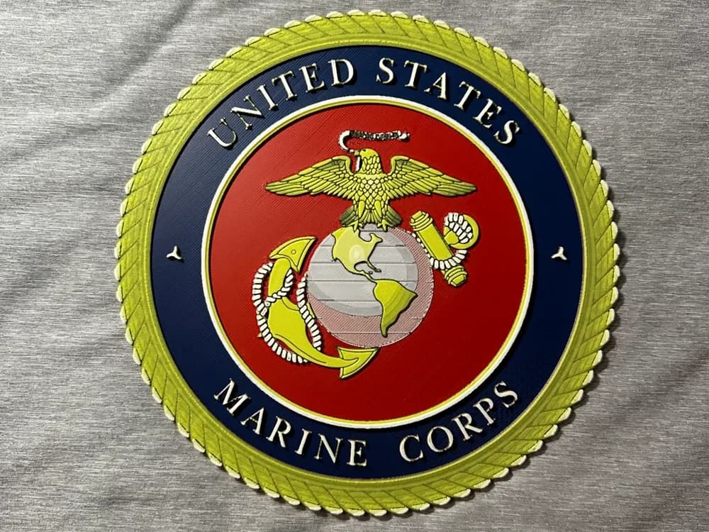 HueForge model: Round USMC Logo by Hey Ben