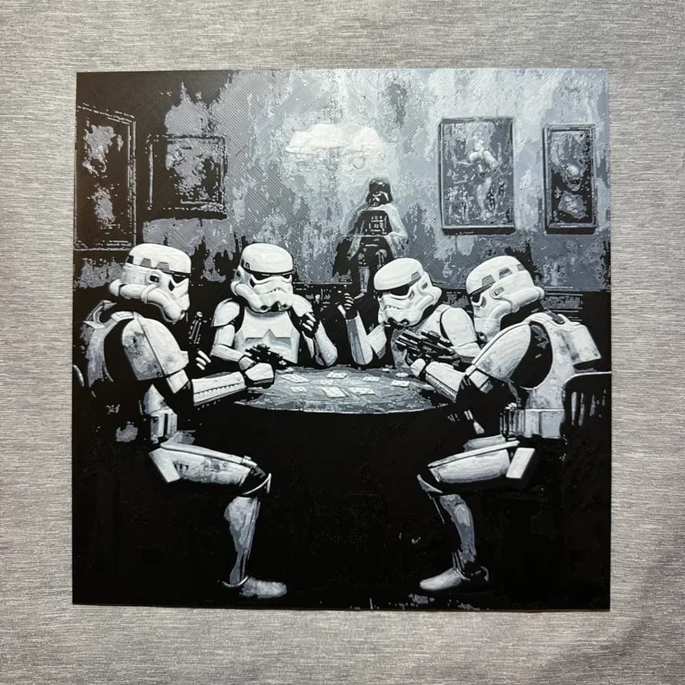 Stormtrooper Poker Hueforge by Hey Ben HueForge model: Stormtrooper Poker Hueforge by Hey Ben