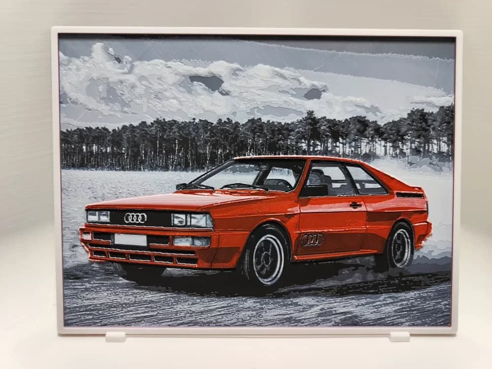 Audi Quattro - Hueforge by BeaN HueForge model: Audi Quattro - Hueforge by BeaN