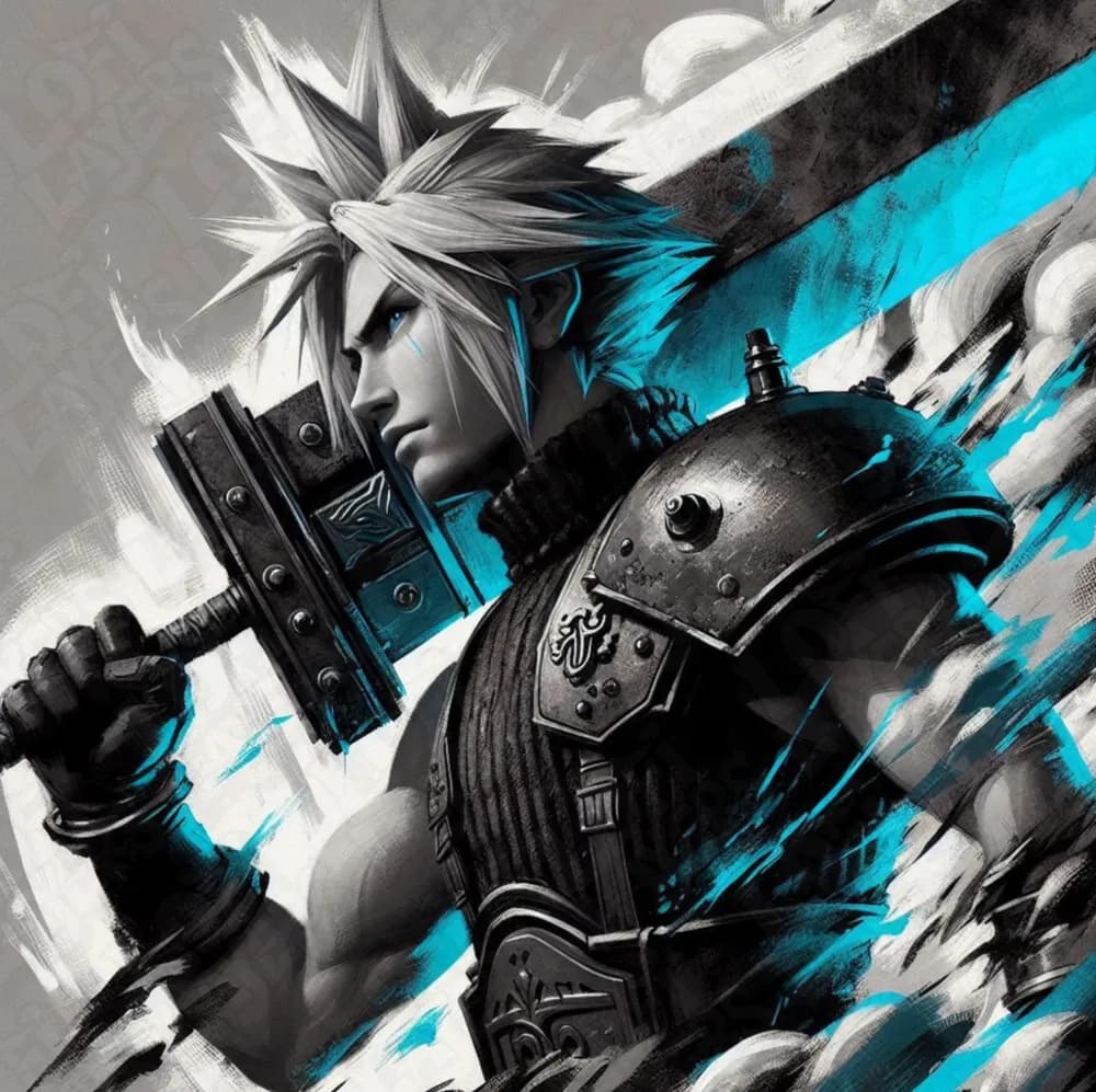 Cloud Strife Hueforge by LoFi Layers HueForge model: Cloud Strife Hueforge by LoFi Layers