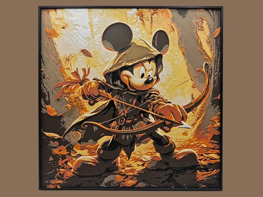 Mickey Mouse - Robin Hood by Canadian Gamer HueForge model: Mickey Mouse - Robin Hood by Canadian Gamer