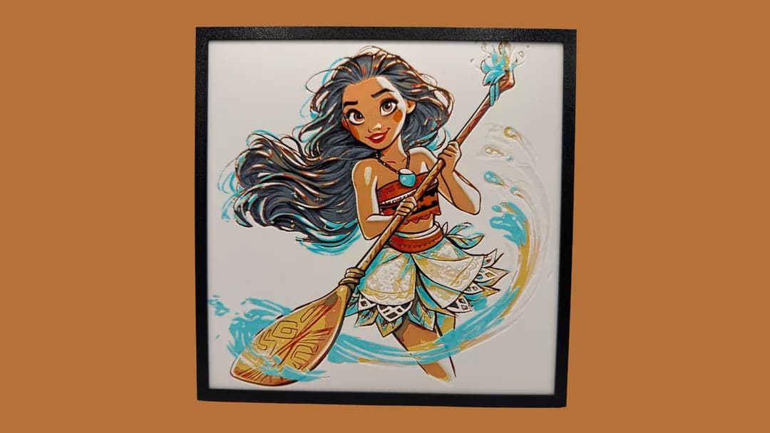 Moana - Disney Hueforge by Canadian Gamer HueForge model: Moana - Disney Hueforge by Canadian Gamer