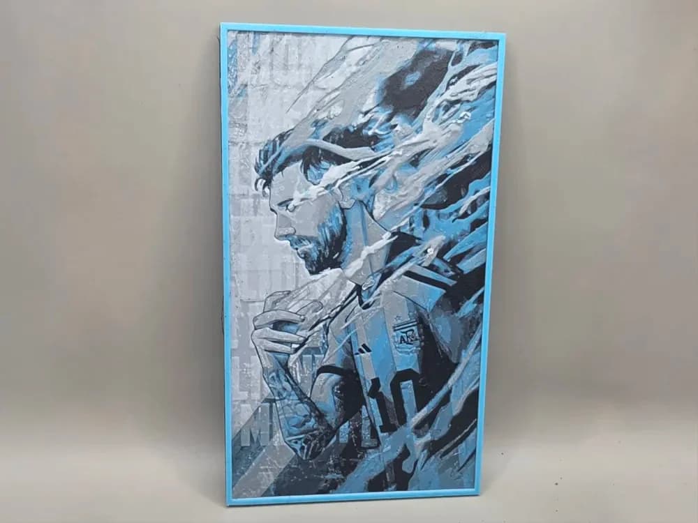 Messi - Blue Lock Style - HueForge by keko HueForge model: Messi - Blue Lock Style - HueForge by keko