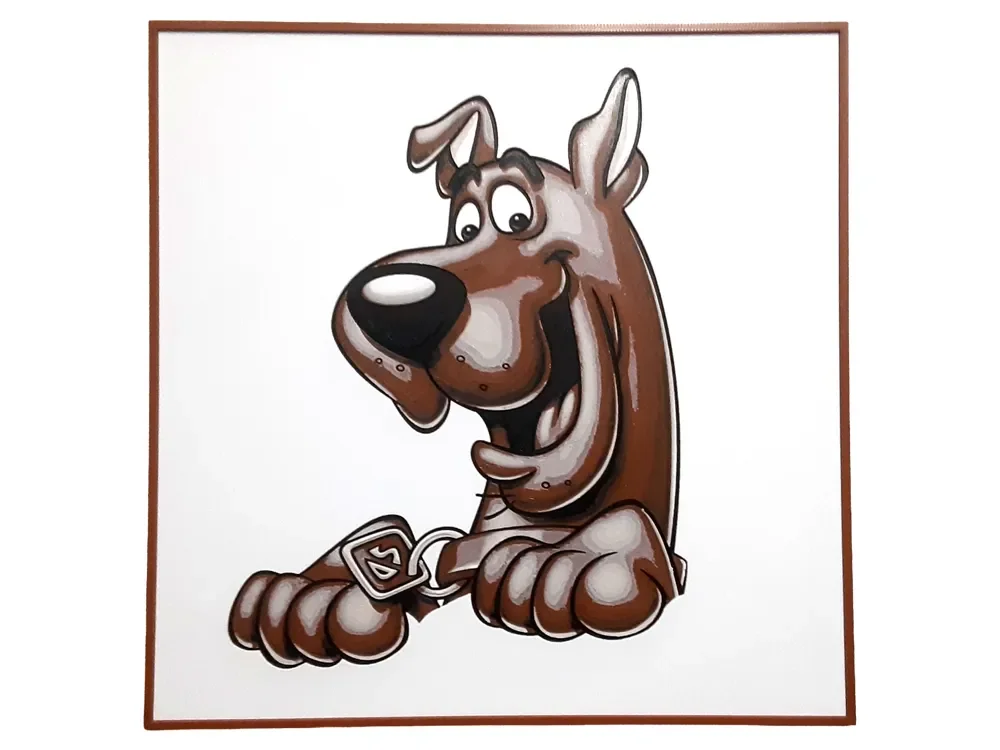 Scooby Doo Hueforge Cartoon Dog Brown Wall Art by Elsie Moonshadow HueForge model: Scooby Doo Hueforge Cartoon Dog Brown Wall Art by Elsie Moonshadow