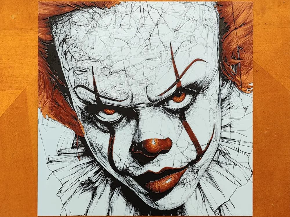 Pennywise The Clown - IT by Sarge HueForge model: Pennywise The Clown - IT by Sarge