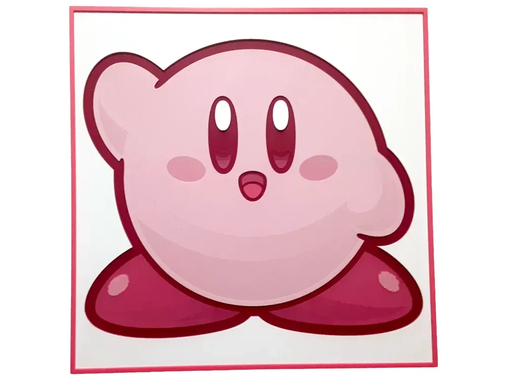 Kirby Hueforge Nintendo Kawaii Cute Pink Gaming by Elsie Moonshadow HueForge model: Kirby Hueforge Nintendo Kawaii Cute Pink Gaming by Elsie Moonshadow