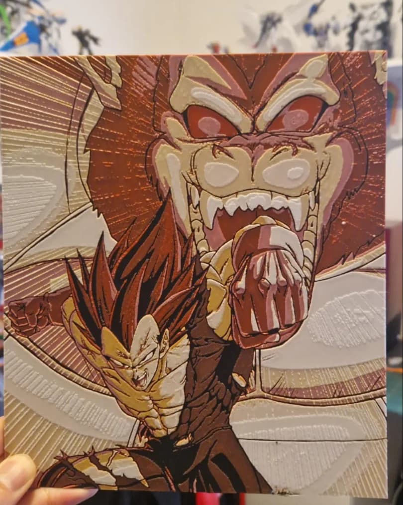 Dragon Ball Super - Vegeta Ego Hueforge by Dakiren HueForge model: Dragon Ball Super - Vegeta Ego Hueforge by Dakiren