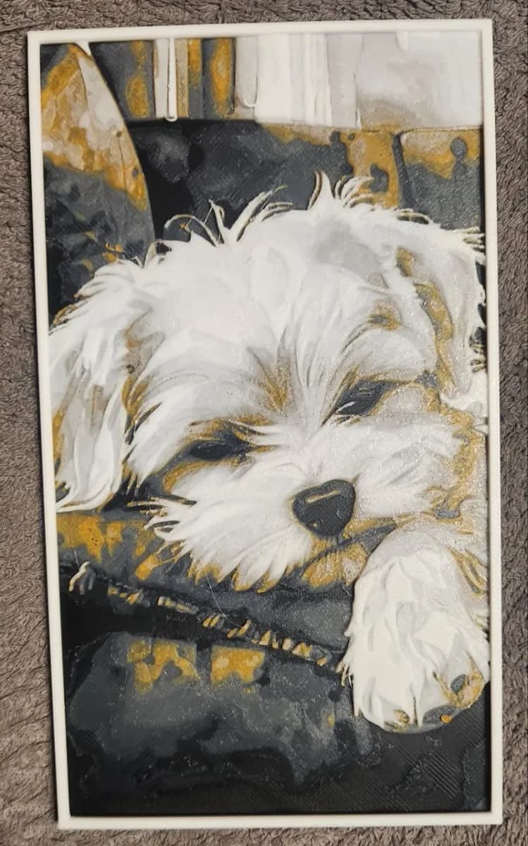 Cute Maltese - HueForge by keko HueForge model: Cute Maltese - HueForge by keko