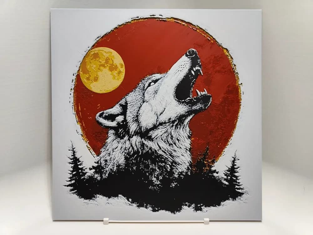 Bloodmoon Wolf - Hueforge by BeaN HueForge model: Bloodmoon Wolf - Hueforge by BeaN