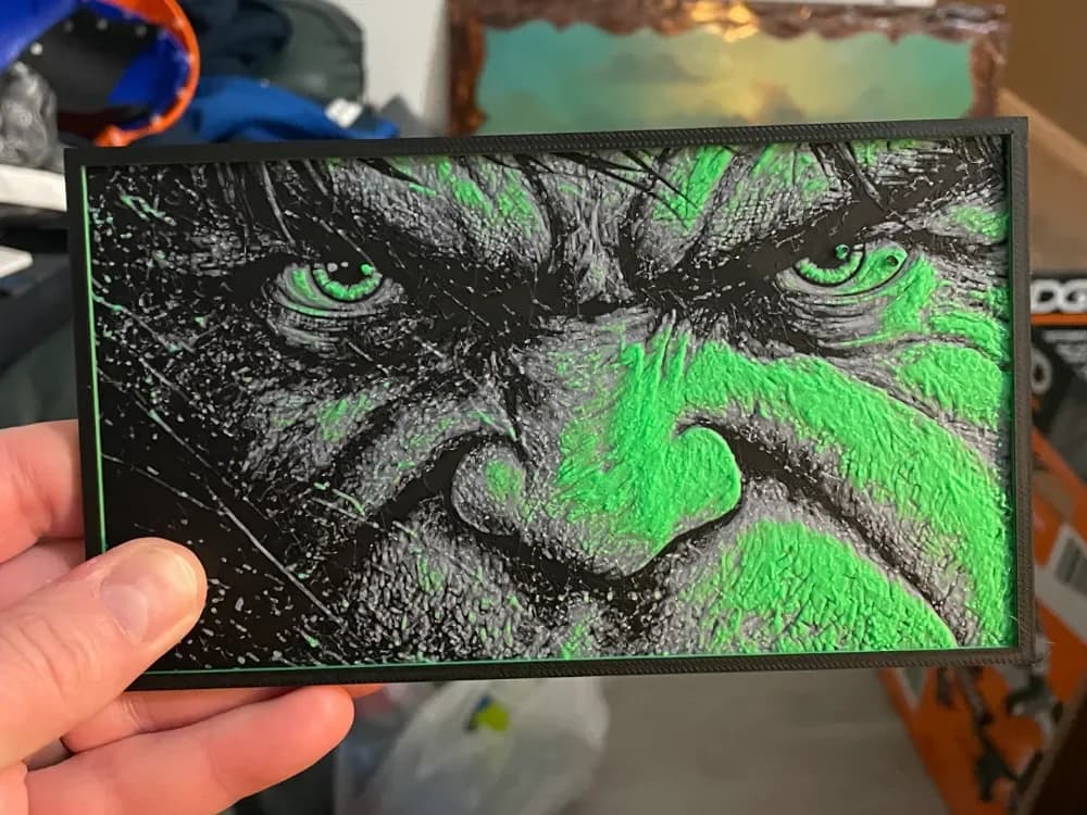 Hulk Eyes Hueforge by Advancedtechworldwide HueForge model: Hulk Eyes Hueforge by Advancedtechworldwide