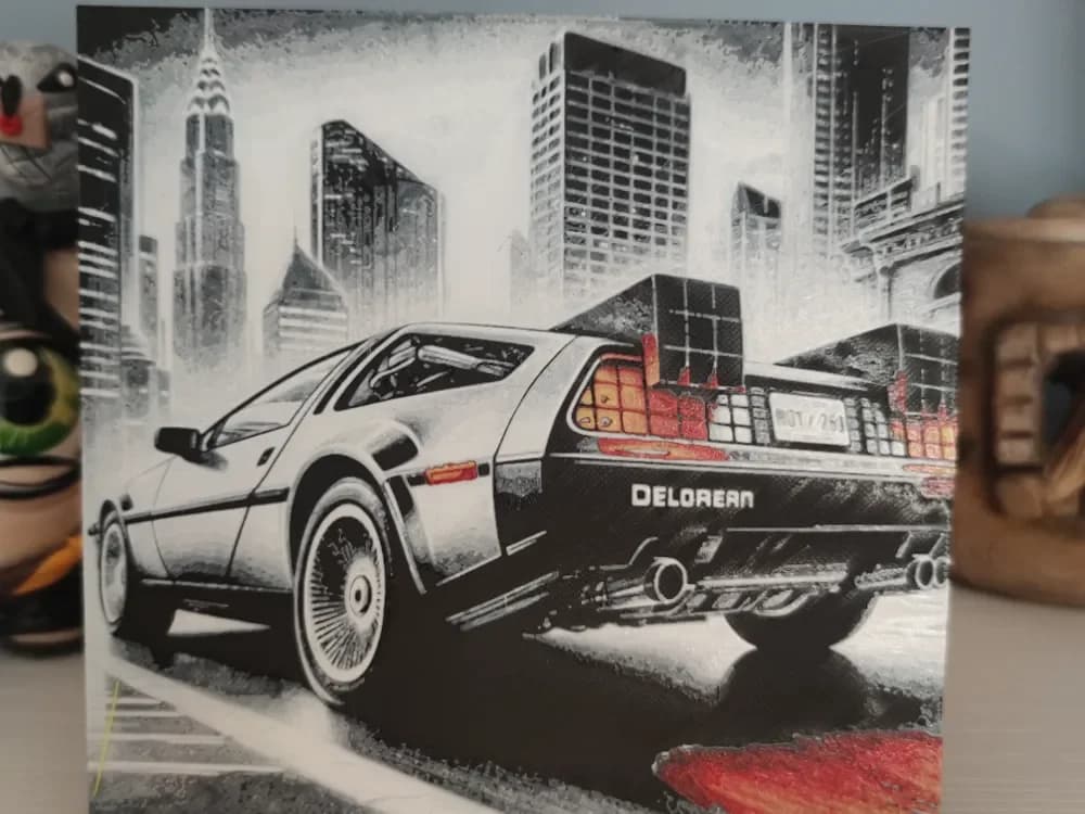 Hueforge delorean by Litolunar HueForge model: Hueforge delorean by Litolunar