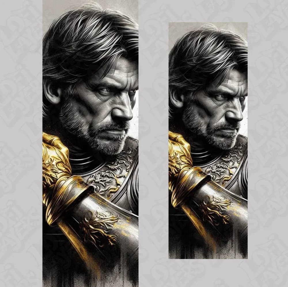 Jaime Lannister Bookmarks Hueforge by LoFi Layers HueForge model: Jaime Lannister Bookmarks Hueforge by LoFi Layers