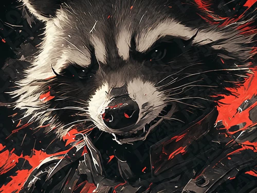 Rocket Raccoon Hueforge by LoFi Layers HueForge model: Rocket Raccoon Hueforge by LoFi Layers