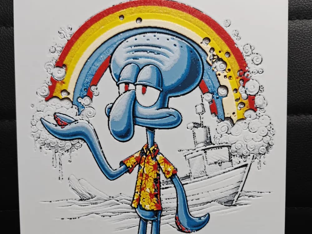 Squidward's Zen Moment by TheHueforgeLady HueForge model: Squidward's Zen Moment by TheHueforgeLady