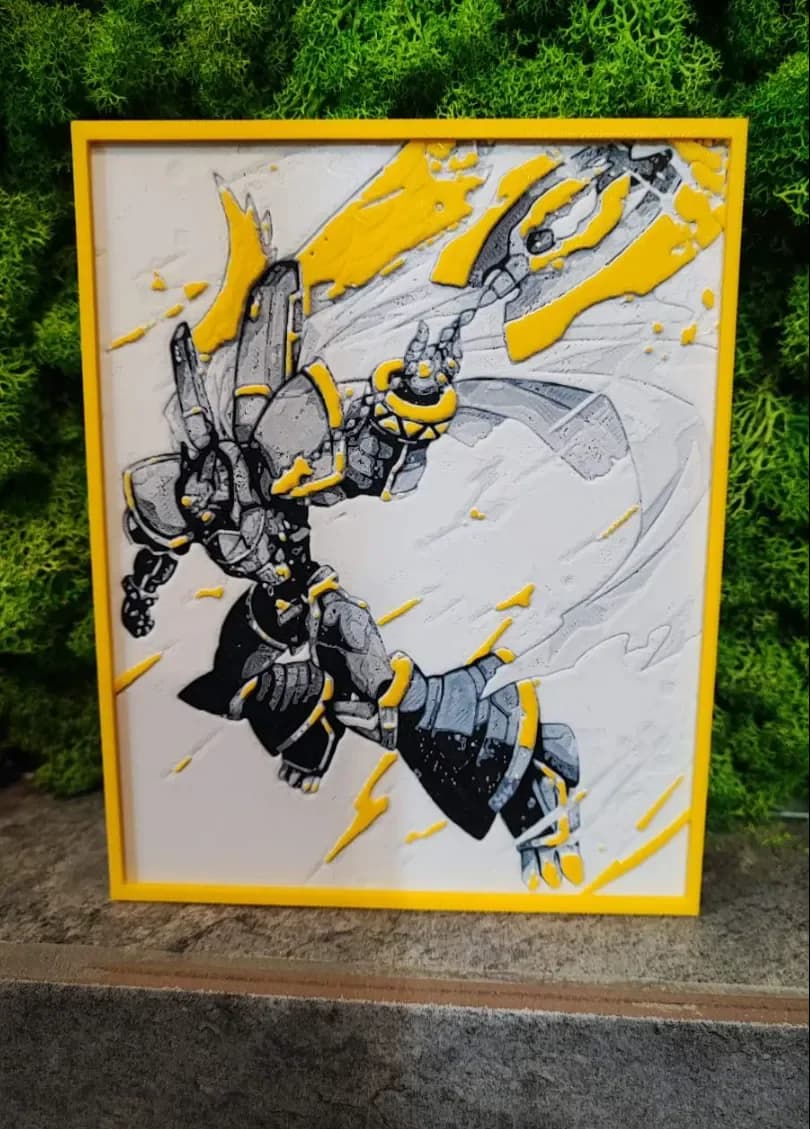 Alphamon Axe by Garuda3D HueForge model: Alphamon Axe by Garuda3D