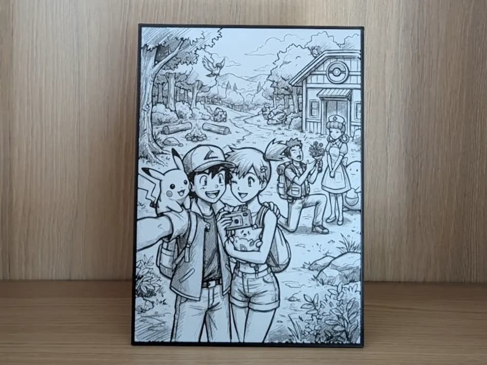 Kanto Journey Selfie Hueforge & Frame Kanto Journey Selfie Hueforge & Frame