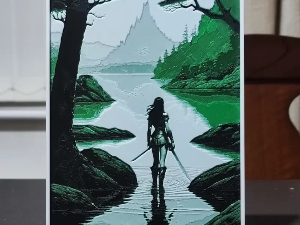 HueForge model: The Lady Of The Lake HueForge 3 Color by BoDad