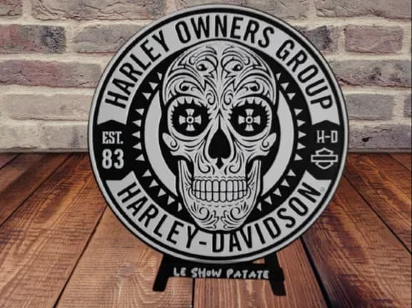 Plaque harley davidson hueforge by leshowpatate HueForge model: Plaque harley davidson hueforge by leshowpatate