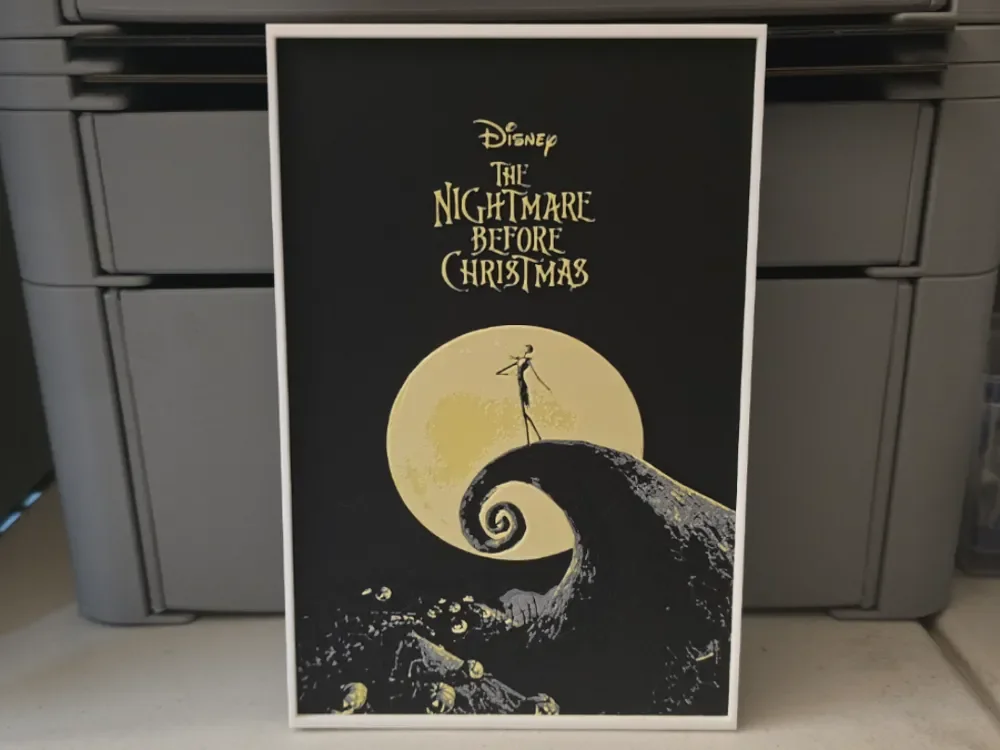 HueForge model: The Nightmare Before Christmas Movie Poster by Lumpy3D