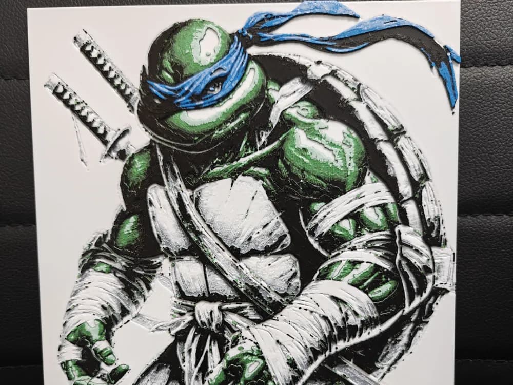 Leonardo Teenage Mutant Ninja Turtles by TheHueforgeLady HueForge model: Leonardo Teenage Mutant Ninja Turtles by TheHueforgeLady