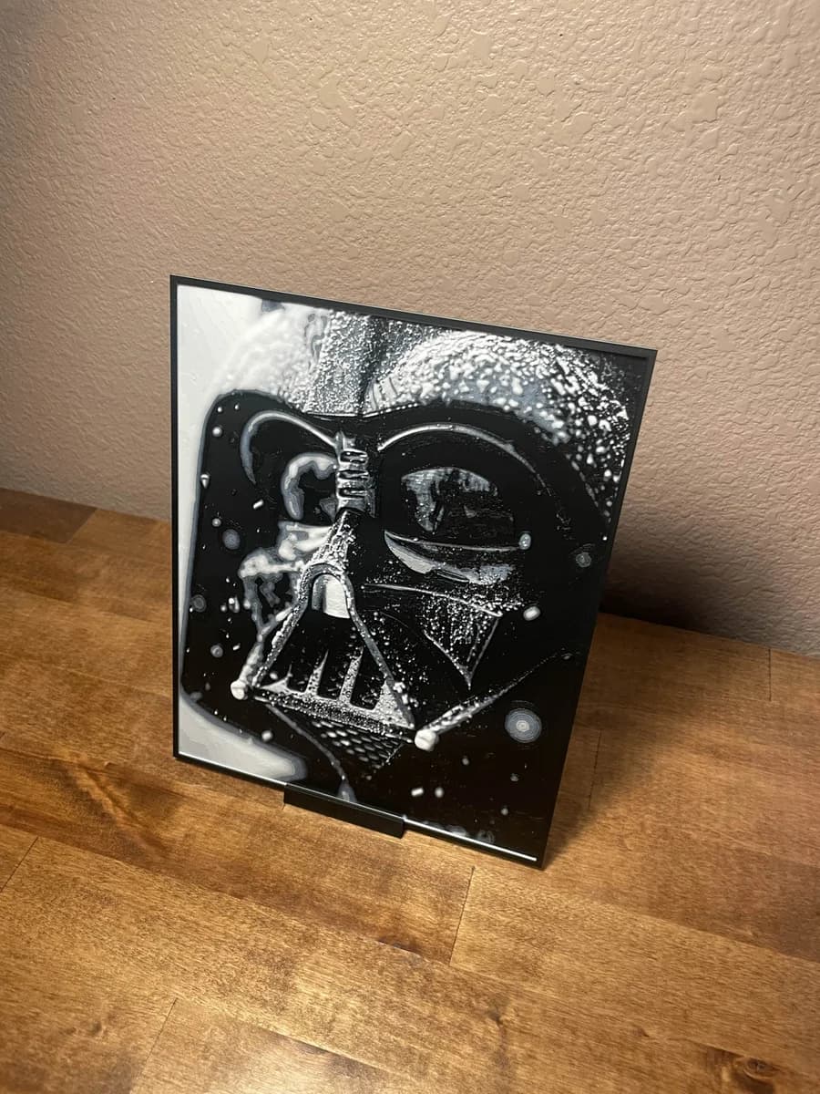 Darth Vader Snow by Cloudy Nostalgia HueForge model: Darth Vader Snow by Cloudy Nostalgia