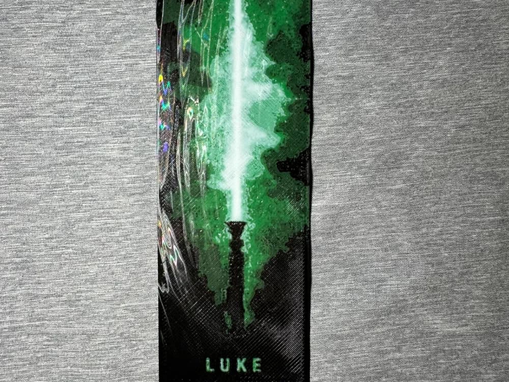Luke Skywalker Light Saber Bookmark - Flatforge by Hey Ben HueForge model: Luke Skywalker Light Saber Bookmark - Flatforge by Hey Ben