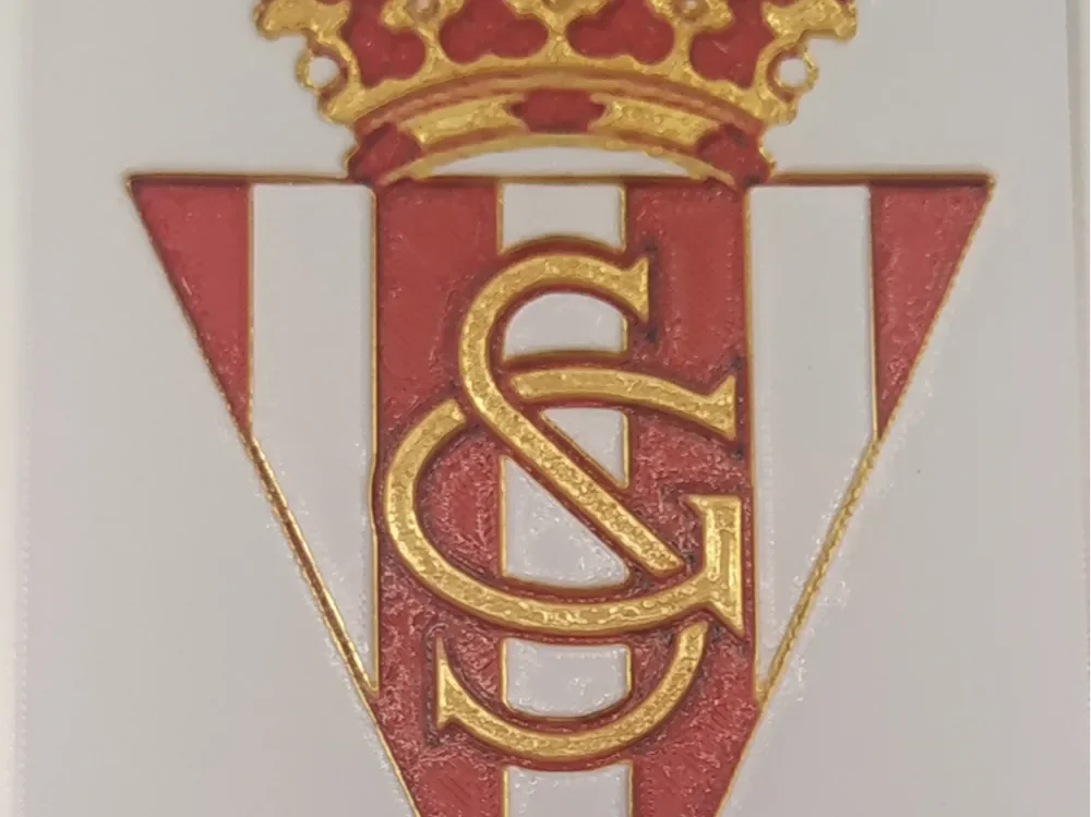 Hueforge escudo Sporting de Gijón Hueforge escudo Sporting de Gijón