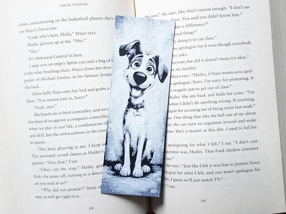 Bookmark, Cute Puppy Dog, Mixed Breed by Dame Jo HueForge model: Bookmark, Cute Puppy Dog, Mixed Breed by Dame Jo