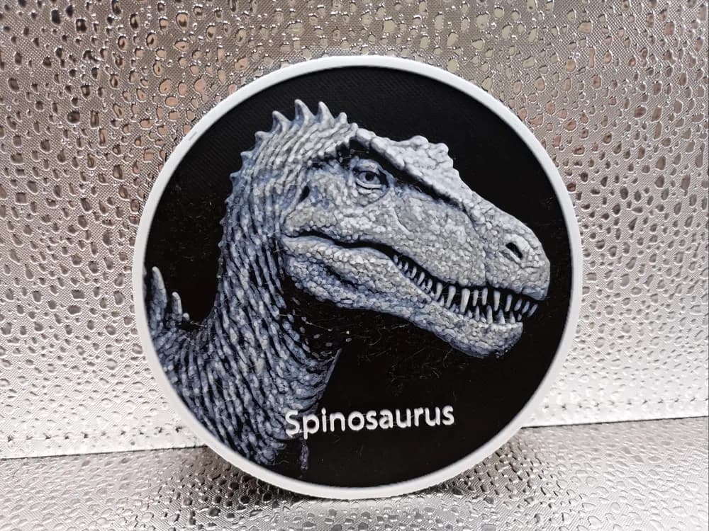 Spinosaurus Coaster – Hueforge by Borishotch Industries HueForge model: Spinosaurus Coaster – Hueforge by Borishotch Industries