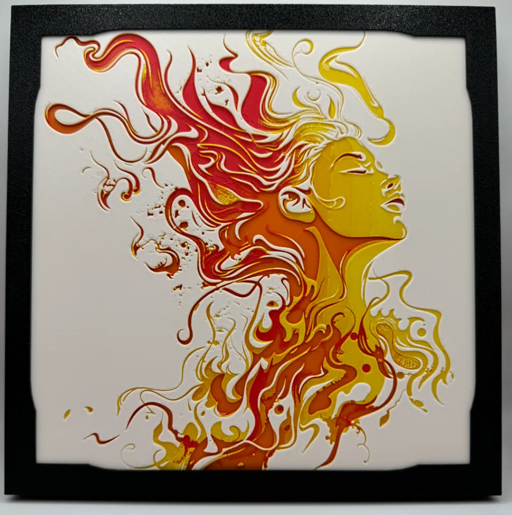 HueForge model: Elemental - Fire by Canadian Gamer