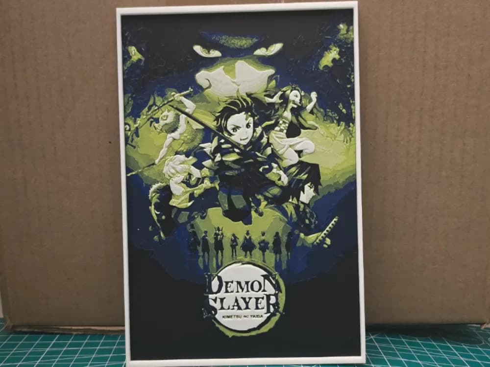 Demon Slayer Poster - Hueforge Art by Lumpy3D HueForge model: Demon Slayer Poster - Hueforge Art by Lumpy3D