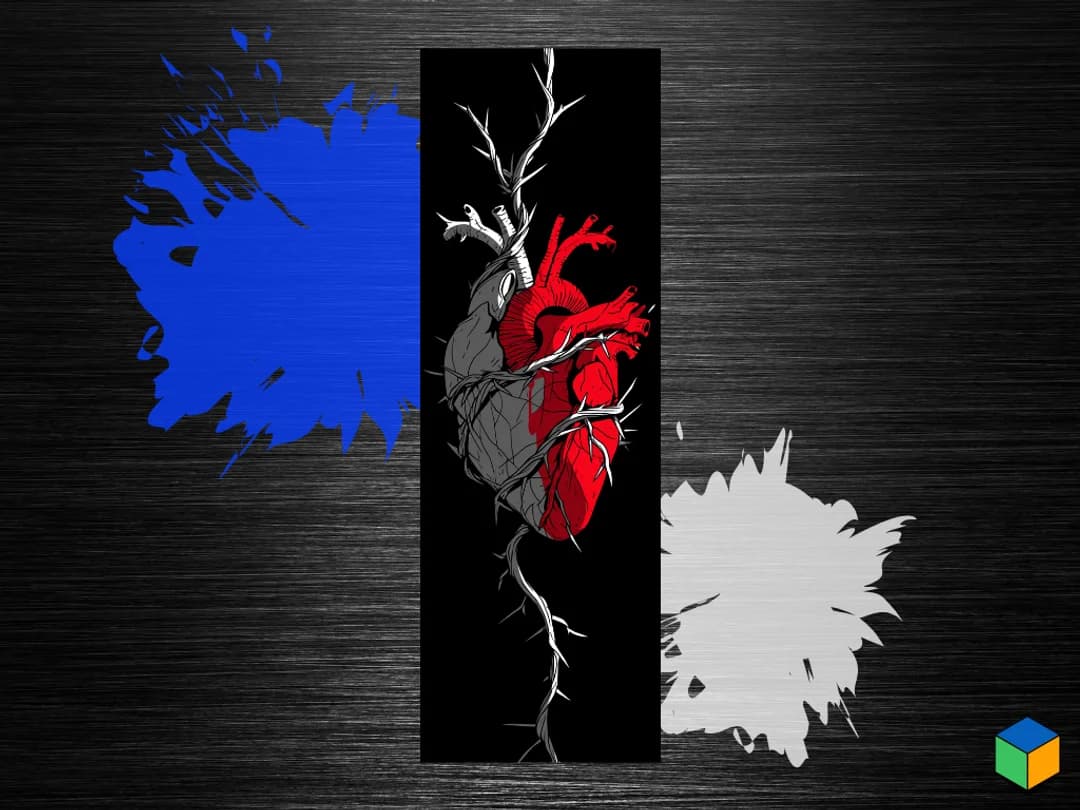 🖤 Thorned Heart Bookmark by 3D Prints By Vic HueForge model: 🖤 Thorned Heart Bookmark by 3D Prints By Vic