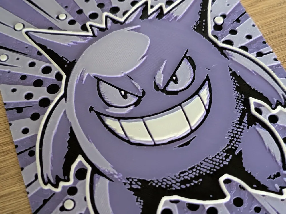 Gengar Hueforge 5x7 by Nextopia HueForge model: Gengar Hueforge 5x7 by Nextopia
