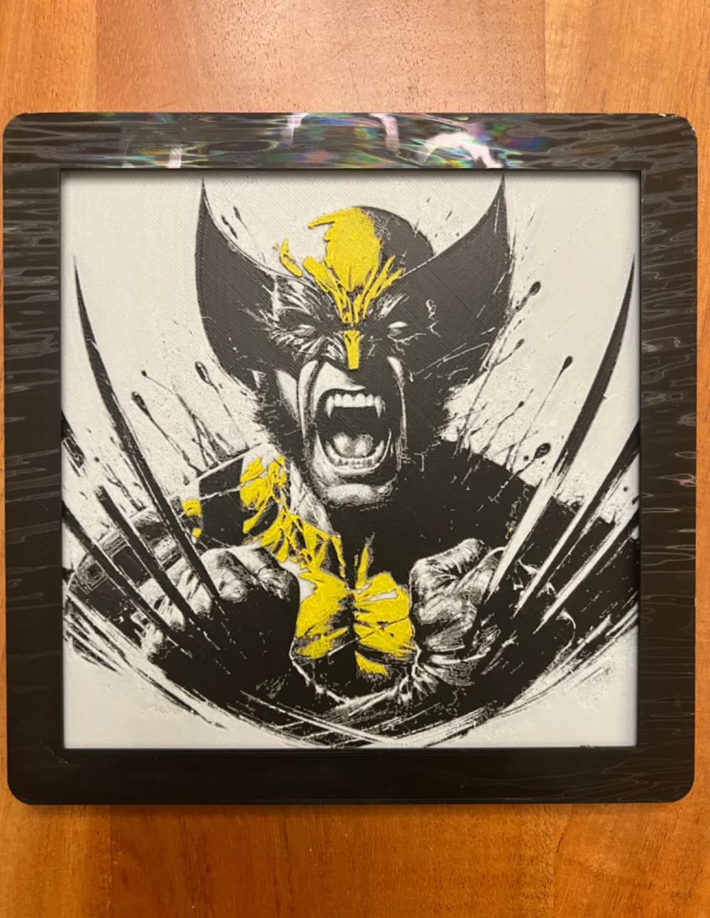Wolverine with Claws Extended by JustBe 3D Printing HueForge model: Wolverine with Claws Extended by JustBe 3D Printing