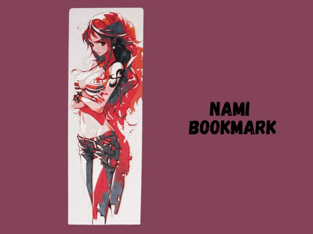 Nami - One Piece Bookmark by Canadian Gamer HueForge model: Nami - One Piece Bookmark by Canadian Gamer