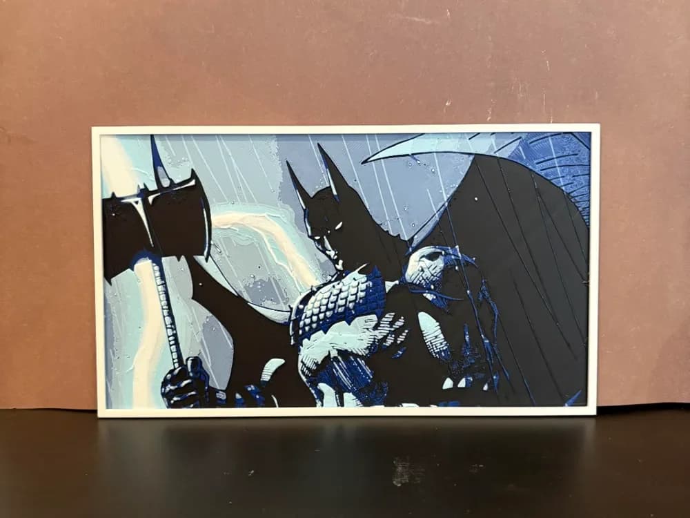 Absolute Batman Hueforge by Estiv HueForge model: Absolute Batman Hueforge by Estiv