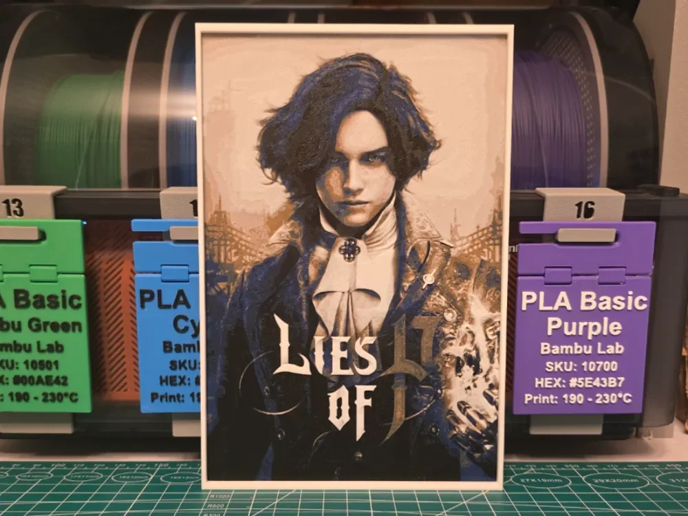 Lies of P Game Poster - Hueforge Art by Lumpy3D HueForge model: Lies of P Game Poster - Hueforge Art by Lumpy3D