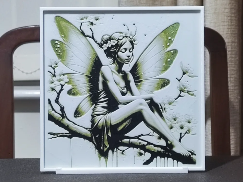 Fairy In Gold - HueForge 3 Color by BoDad HueForge model: Fairy In Gold - HueForge 3 Color by BoDad