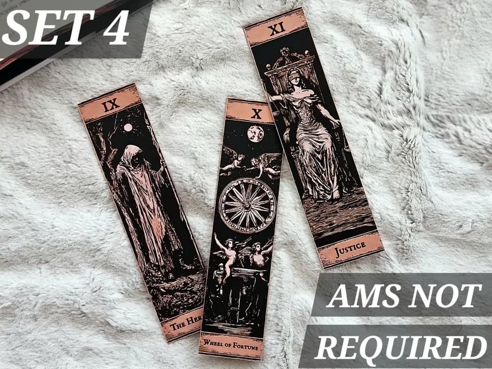 Tarot Bookmarks - (Set 4 Major Arcana) by C3D HueForge model: Tarot Bookmarks - (Set 4 Major Arcana) by C3D