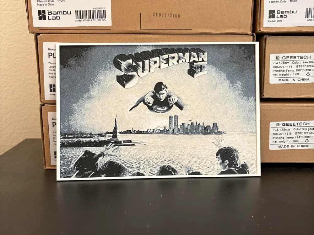 Superman 2 Hueforge by Estiv HueForge model: Superman 2 Hueforge by Estiv