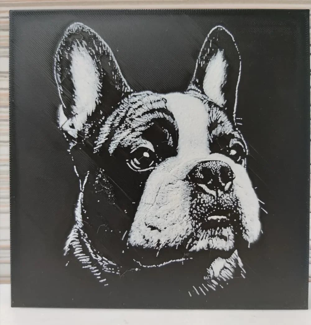 Hueforge Bulldog by Litolunar HueForge model: Hueforge Bulldog by Litolunar